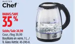 Canadian Tire MASTER Chef 1L Glass Kettle offer
