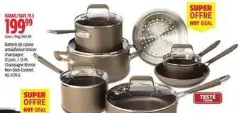 Canadian Tire Paderno 12-Pc Champagne Bronze Non-Stick Cookset offer