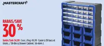 Canadian Tire MASTERCRAFT 39-Bin & Drawer Cabinet offer