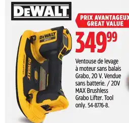 Canadian Tire DeWalt 20V MAX Brushless Grabo Lifter offer