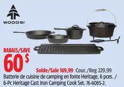 Canadian Tire WOODS 6-Pc Heritage Cast Iron Camping Cook Set offer