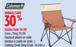 Canadian Tire Coleman Folding Steel Sling Chair offer