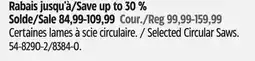 Canadian Tire Worx elected Circular Saws offer