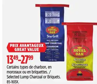 Canadian Tire Selected Lump Charcoal or Briquets offer