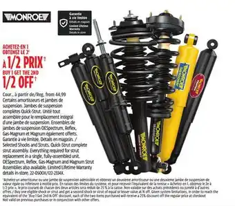 Canadian Tire Selected Shocks and Struts. Quick-Strut complete strut assembly offer