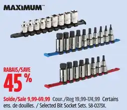 Canadian Tire Maximum Selected Bit Socket Sets offer