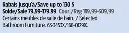 Canadian Tire Selected Bathroom Furniture offer