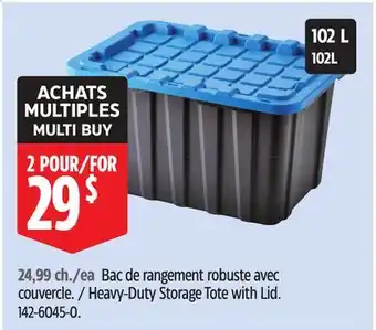 Canadian Tire Mastercraft Heavy-Duty Storage Tote With Lid offer