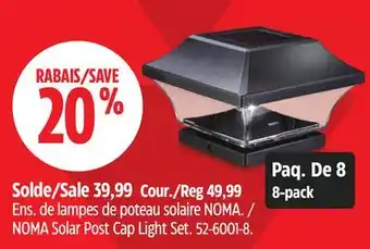 Canadian Tire NOMA Solar Post Cap Light Set offer
