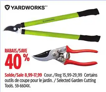 Canadian Tire Selected Garden Cutting Tools offer