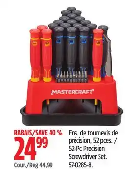 Canadian Tire Mastercraft 52-Pc Precision Screwdriver Set offer