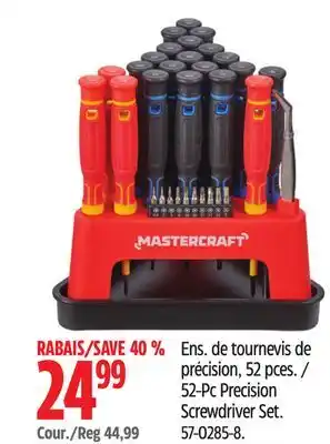 Canadian Tire Mastercraft 52-Pc Precision Screwdriver Set offer