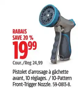 Canadian Tire 10-Pattern Front-Trigger Nozzle offer