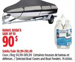 Canadian Tire Classic Selected Boat Covers and Boat Fenders offer