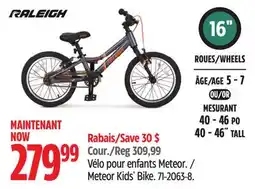 Canadian Tire Raleigh Meteor Kids' Bike offer