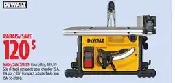 Canadian Tire Dewalt 8 1⁄4˝ Compact Jobsite Table Saw, 15A offer
