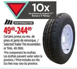 Canadian Tire Selected Trailer Tire Assemblies or Tires offer