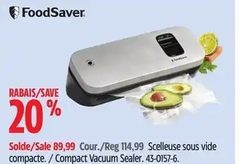 Canadian Tire FoodSaver Compact Vacuum Sealer offer