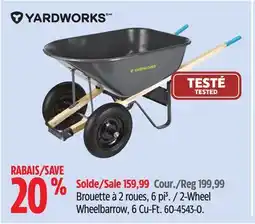 Canadian Tire Yardworks 2-Wheel Wheelbarrow offer