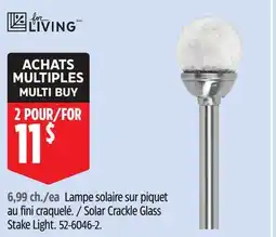 Canadian Tire For-Living Solar Crackle Glass Stake Light offer