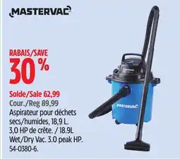Canadian Tire Mastervac 18.9L Wet/Dry Vac offer