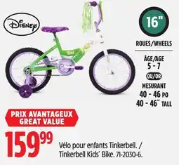 Canadian Tire Disney Tinkerbell Kids' Bike offer