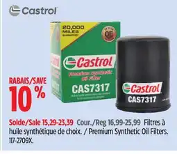 Canadian Tire Castrol Premium Synthetic Oil Filters offer