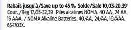 Canadian Tire NOMA Alkaline Batteries offer