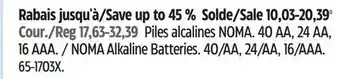 Canadian Tire NOMA Alkaline Batteries offer