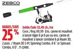 Canadian Tire Roam 30 2-Pc Spinning Combo, 6´6˝ or Spincast Combo, 6´0˝ offer