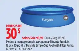 Canadian Tire Funsicle Simple Set Pool with Filter Pump offer