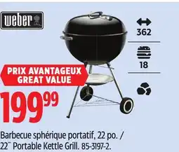 Canadian Tire Weber 22˝ Portable Kettle Grill offer