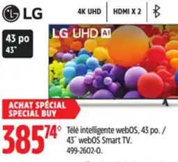 Canadian Tire LG 43˝ webOS Smart TV offer