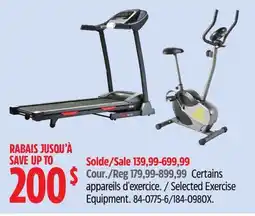 Canadian Tire Selected Exercise Equipment offer