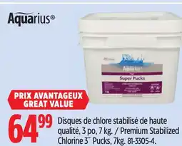 Canadian Tire Aquarius Premium Stabilized Chlorine 3˝ Pucks offer