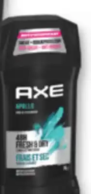 Familiprix Axe Apollo antiperspirant stick 76g offer