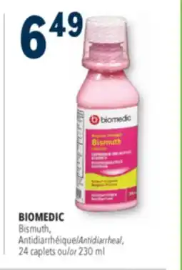 Familiprix BIOMEDIC Antidiarrheal, 24 caplets or 230 ml offer