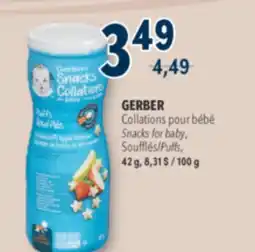 Familiprix GERBER Snacks for baby, Puffs, 42 g offer