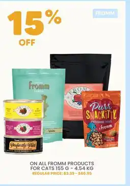 Chico FROMM ON ALL FROMM PRODUCTS FOR CATS offer