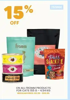 Chico FROMM ON ALL FROMM PRODUCTS FOR CATS offer