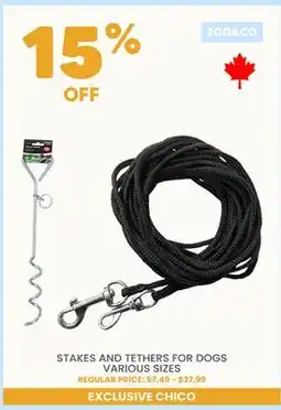 Chico Stakes and Tethers for Dogs Various Sizes offer