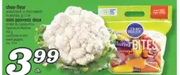 Marché Richelieu CHOU-FLEUR OU MINI POIVRONS DOUX | CAULIFLOWER OR MINI SWEET PEPPERS offer
