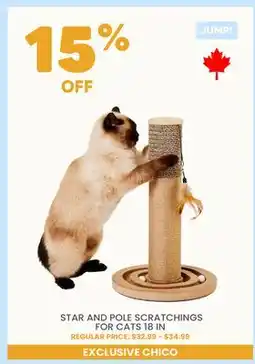 Chico JUMP STAR AND POLE SCRATCHINGS FOR CATS 18 IN offer