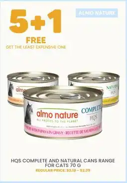 Chico ALMO NATURE HQS COMPLETE AND NATURAL CANS RANGE FOR CATS 70 G offer