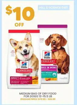 Chico HILL'S SCIENCE DIET MEDIUM BAG OF DRY FOOD offer