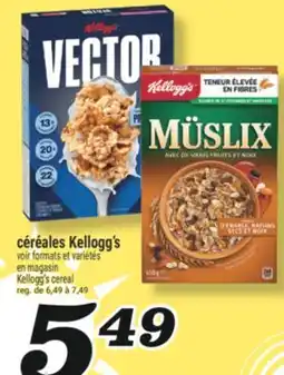 Marché Richelieu CÉRÉALES KELLOGG'S | KELLOGG'S CEREAL offer