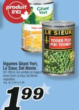 Marché Richelieu LÉGUMES GÉANT VERT, LE SIEUR, DEL MONTE | GREEN GIANT, LE SIEUR, DEL MONTE VEGETABLES offer