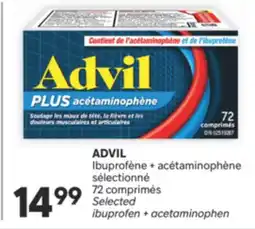 Brunet ADVIL Ibuprofène + acétaminophène sélectionné offer