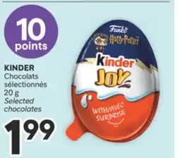 Brunet KINDER Chocolats sélectionnés offer