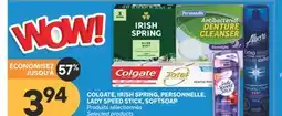 Brunet COLGATE, IRISH SPRING, PERSONNELLE, LADY SPEED STICK, SOFTSOAP Produits sélectionnés offer